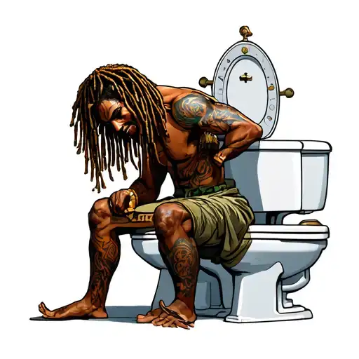 Dreadlock Warrior Fixing A Toilet