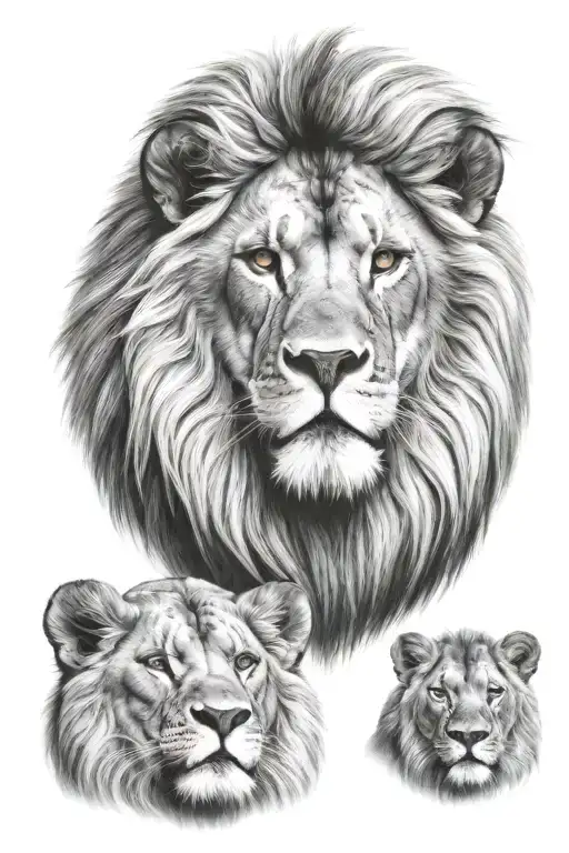 Lion And 2 For Looking Angel Portrait Wolan Ta Eph'hemin Ta