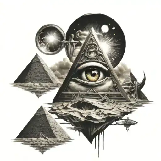Alien Pyramids All Seeing Eye