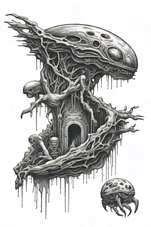 Alien Abduction Human Experiment Nightmare Black Grey