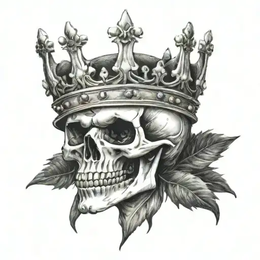 King Skeleton Wearing A Crown