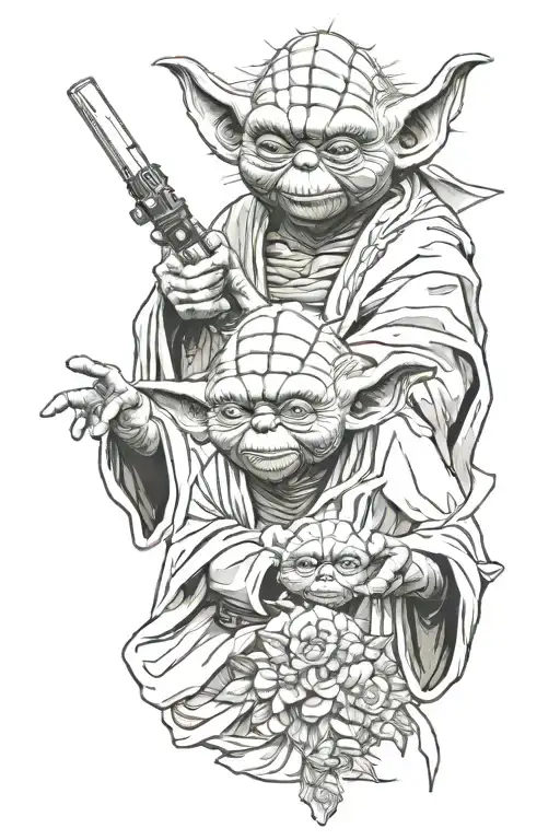 Yoda Duel With Palpatine