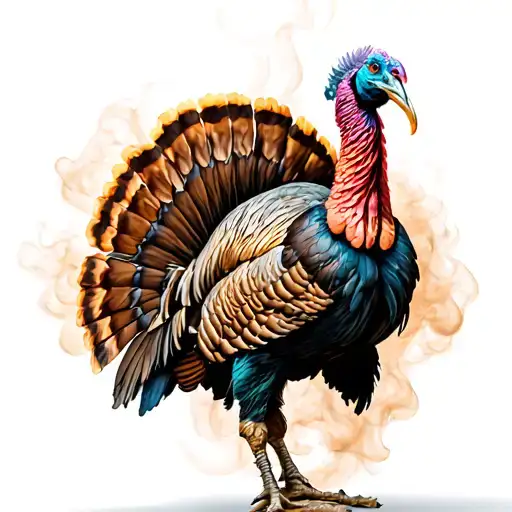 Turkey Full Strut Made Of Smoke