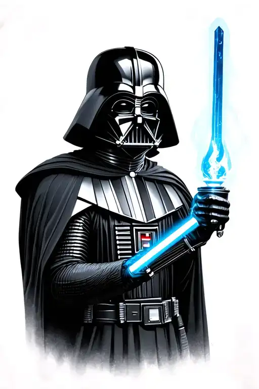 Darth Vader Holding Lighstaber