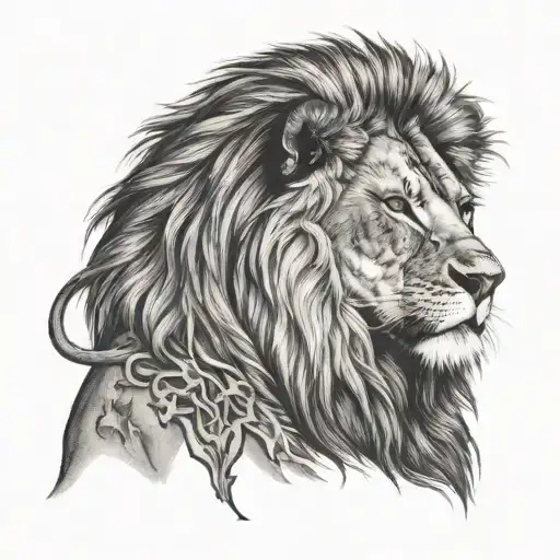 Lion With A Scar