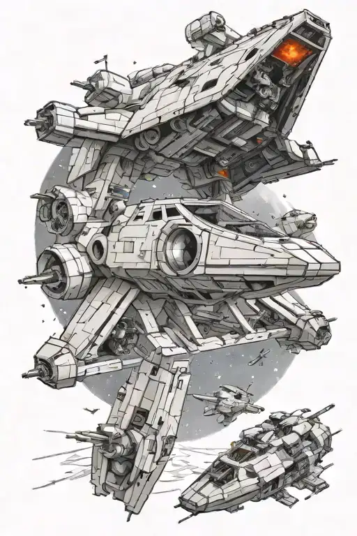 Lego Star Wars Space Fight Scene