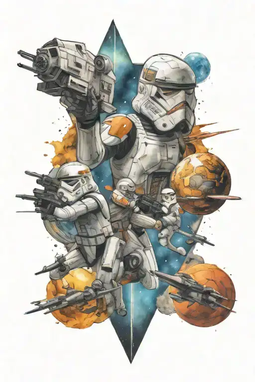 Star Wars Space Fight Scene