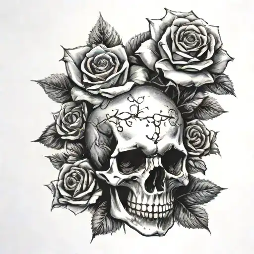 Skull And Roses