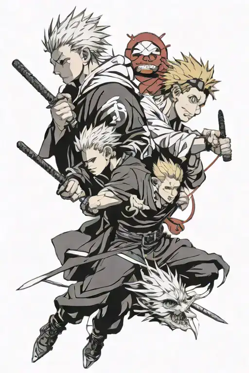 Heavenly Spear Jujutsu Kaisen Related Symbols Intertwined