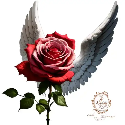Rose With Angel Wings