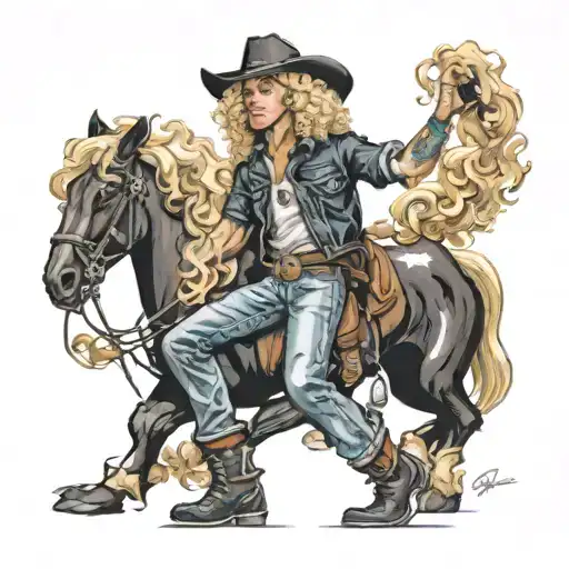 Jansen Eboli Cowboys Fan Black Crocs Black Jeans Blonde Curly Hair