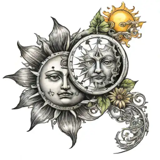Sun And Moon Colored