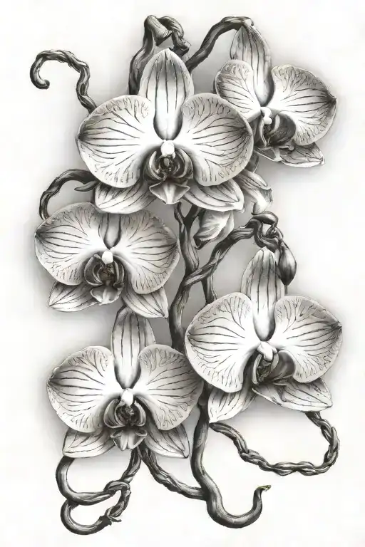 Orchid And Hook Intertwined Hearts