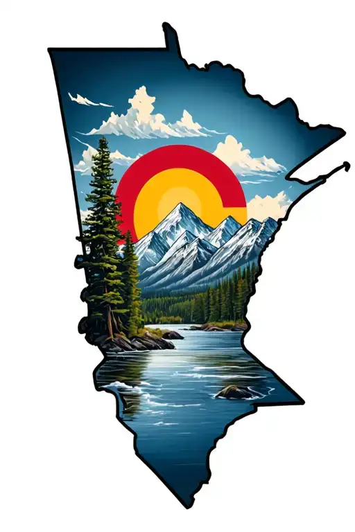 Minnesota And Colorado Mountains Transition