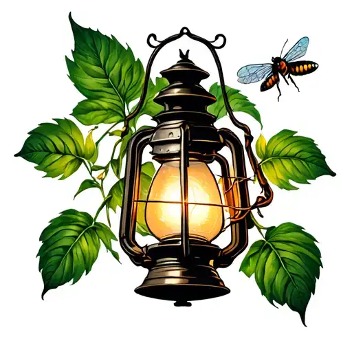 Lantern With Firefly Insect