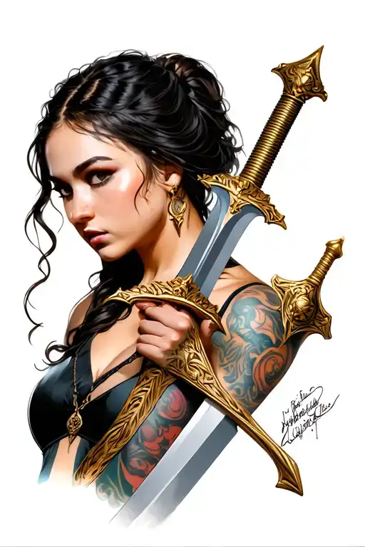 Justizia With Sword And Wage