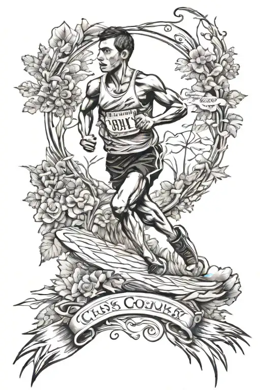 Cross Country Runner Tattoo For Memorial Tattoo For Dad