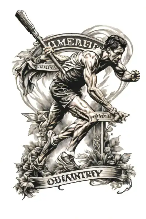 Cross Country Runner Memorial Tattoo For Dad