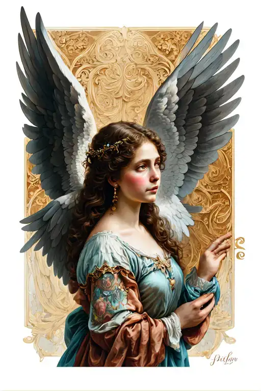 Frau Renaissance Engel Wings