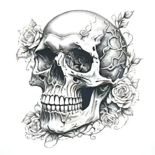 Skull Black Grey