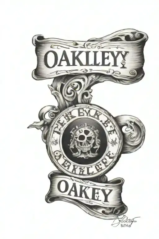 The Name Oakley Written Downwards