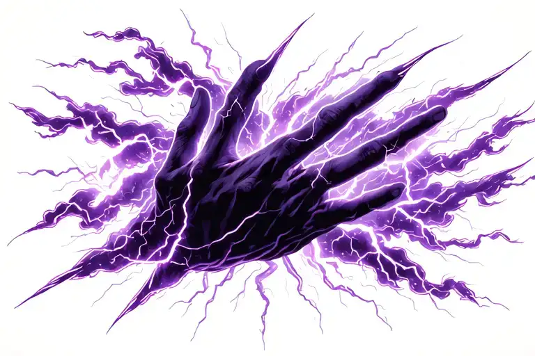 Light Purple Lightning Bolts Emanating