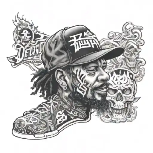 James Dewitt Yancey With Stussy Detroit Cap And A Detroit Warmup Shirt