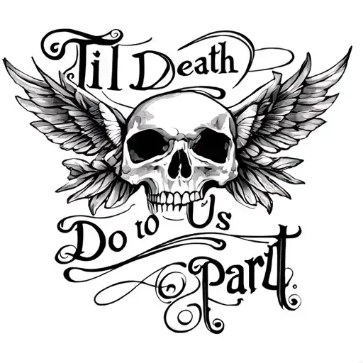Till Death Do Us Part Words Integrated Into The Design