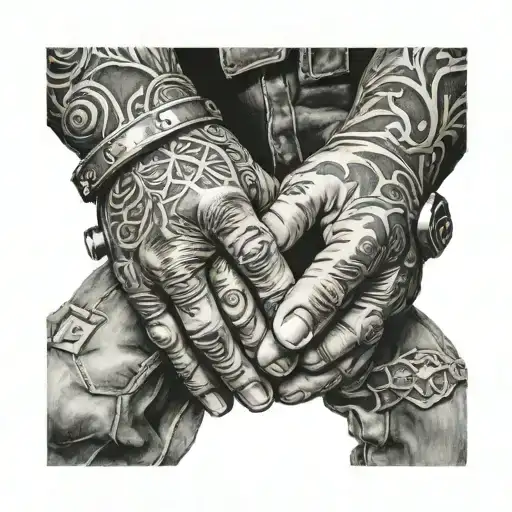 Firefigther Hand Shake Whit