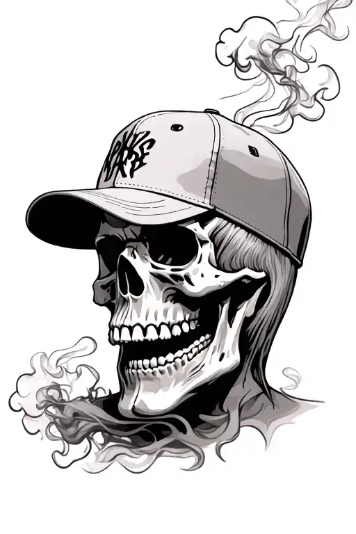 Smoke And Skulls With Baseball Caps Log Front