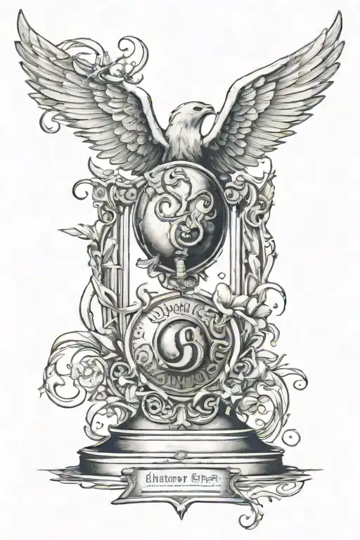 Highly Detailed Phoneix With Always Symbol From Harry Potter Movie