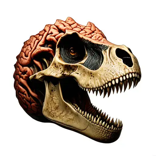 Dinosaur Skin Skull And Brain