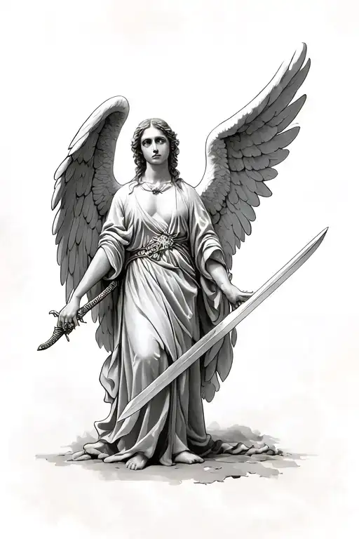 Angel Holding Sword