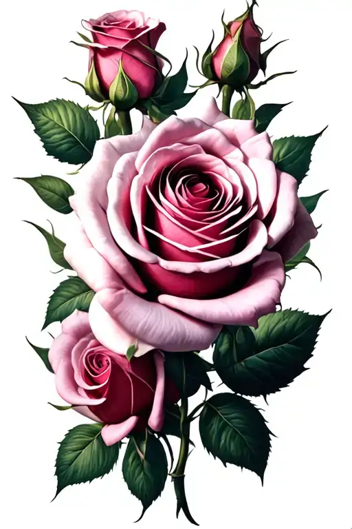 Realistic Roses With Smokey Shading Backround Holding