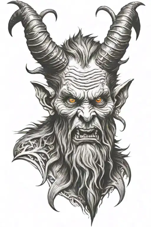 Krampus Full Body Shaped Like