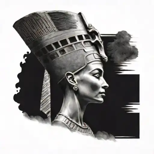 Nefertiti Side View Surrounded