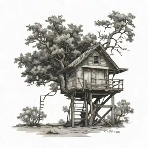 Los Angeles Lifeguard Tower In A Tree Branch