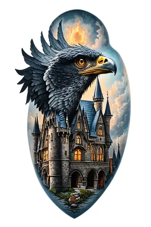 Harry Potter Themed Hogwarts Castle And Buckbeak