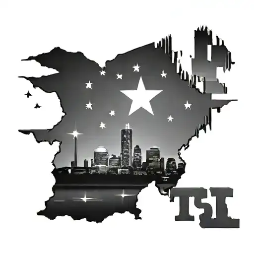 Tennessee Tri Star Skyline Silhouette