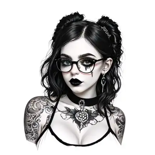 A Big Titty Goth Girl With Glasses