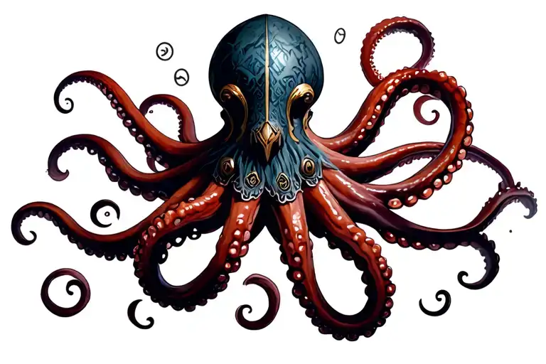 Viking Runes With Octopus Tentacles