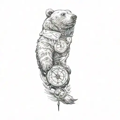 A Bear With A Compass
