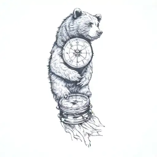 A Bear With A Compass