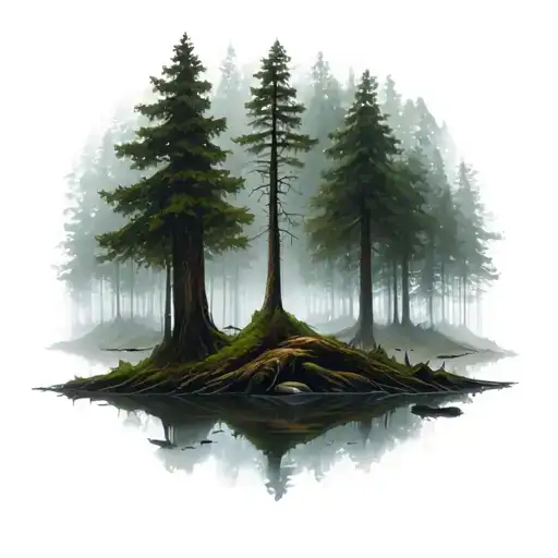 Dark And Humid Forest