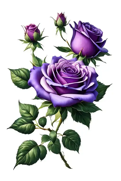Purple Rose Flower