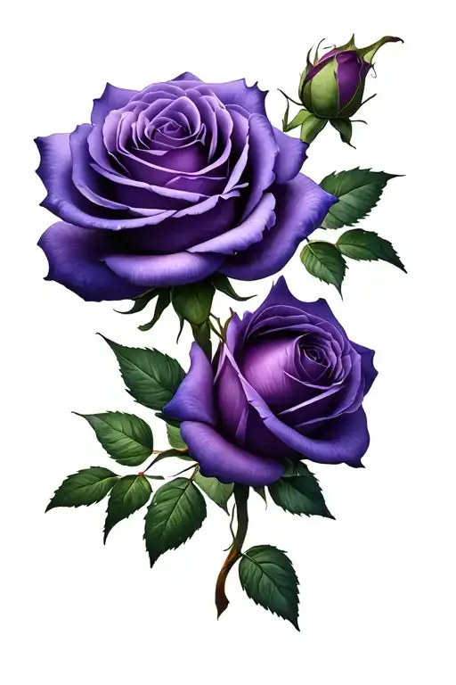 Purple Rose Flower