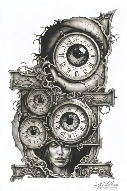 Two Crying Eyes Watching Time Go By