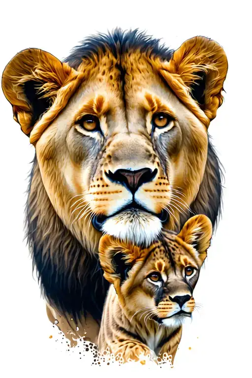 Lioness And Cub
