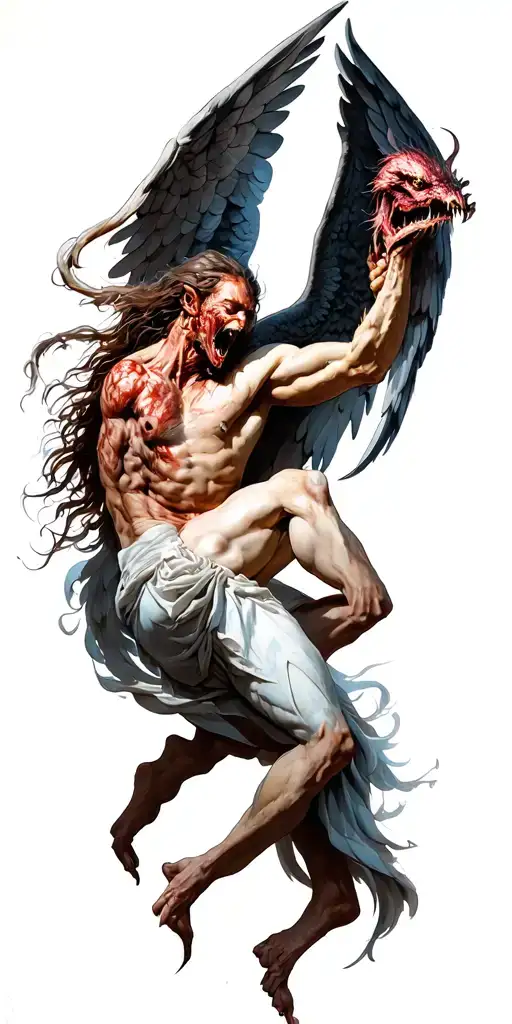 Demons And Angels Fighting