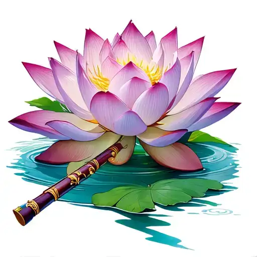 Flute With Lotus